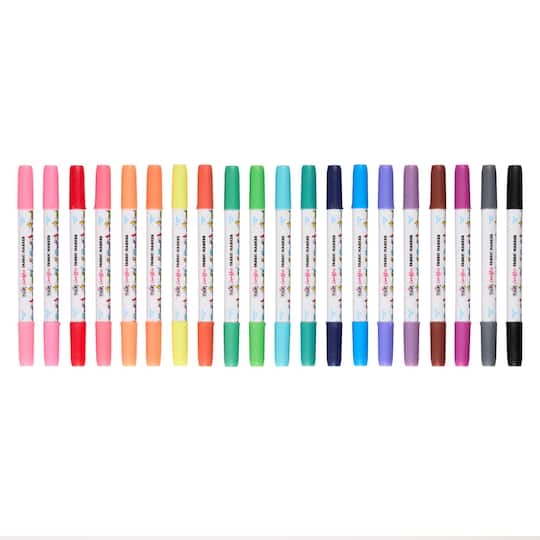 Tulip® Graffiti Neon 20 Color Dual-Tip Fabric Markers